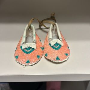 Native American beaded moccasins for car rear view mirror accessory